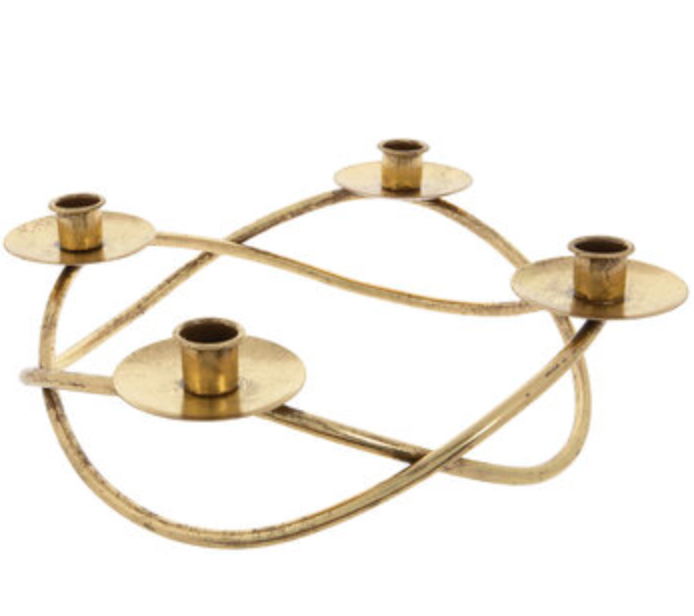 Gold Braided Metal Advent Candle Holder Celtic Cove Catholic Bookstore