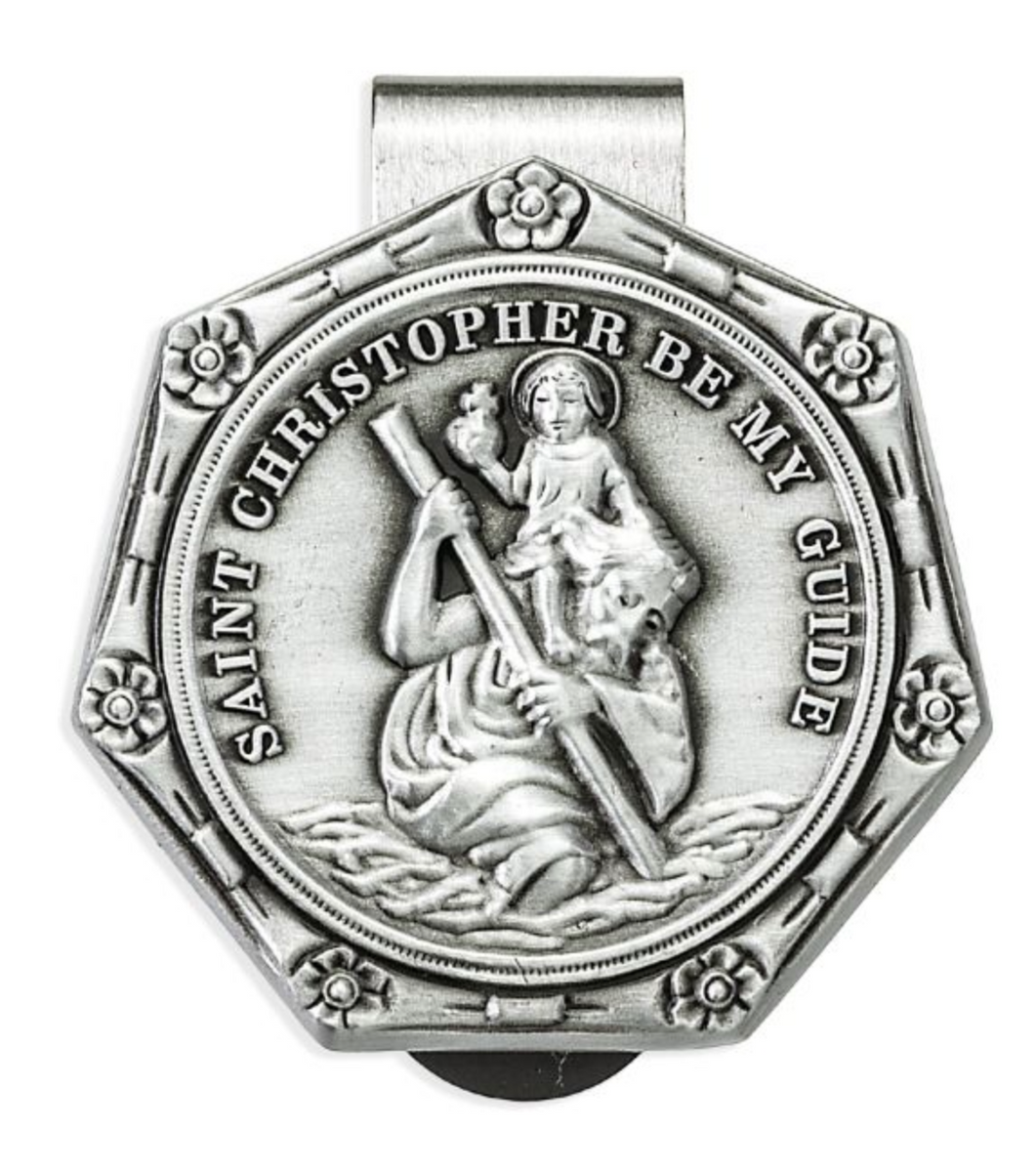 Saint Christopher Auto Visor Clip Celtic Cove Catholic Bookstore