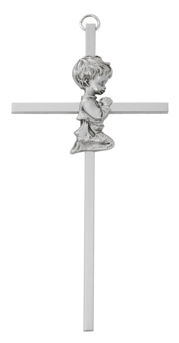 ALUMINUM BOY CROSS – Celtic Cove Catholic Bookstore