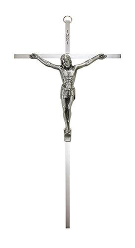 10"  Chapel Nickel Plated Crucifix