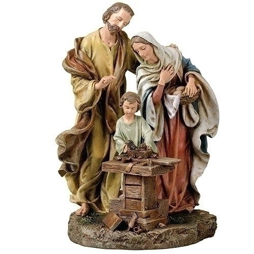 Holy Family statue with carpenter workshop