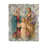 Holy Family 7 1/2 x 9 inch Vintage Plaque with Hanger