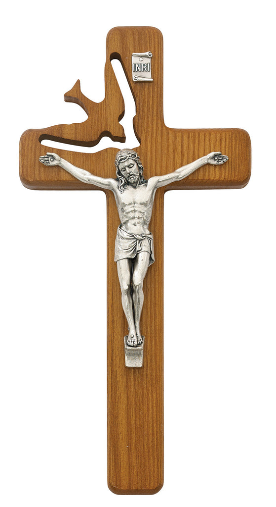 8"Walnut Holy Spirit Crucifix from McVan