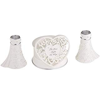 Language of Love 3-piece Unity Candle Set, 4.5 inch