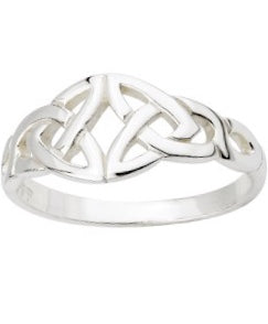 Celtic Knot Ring, Sterling Silver, Size 5