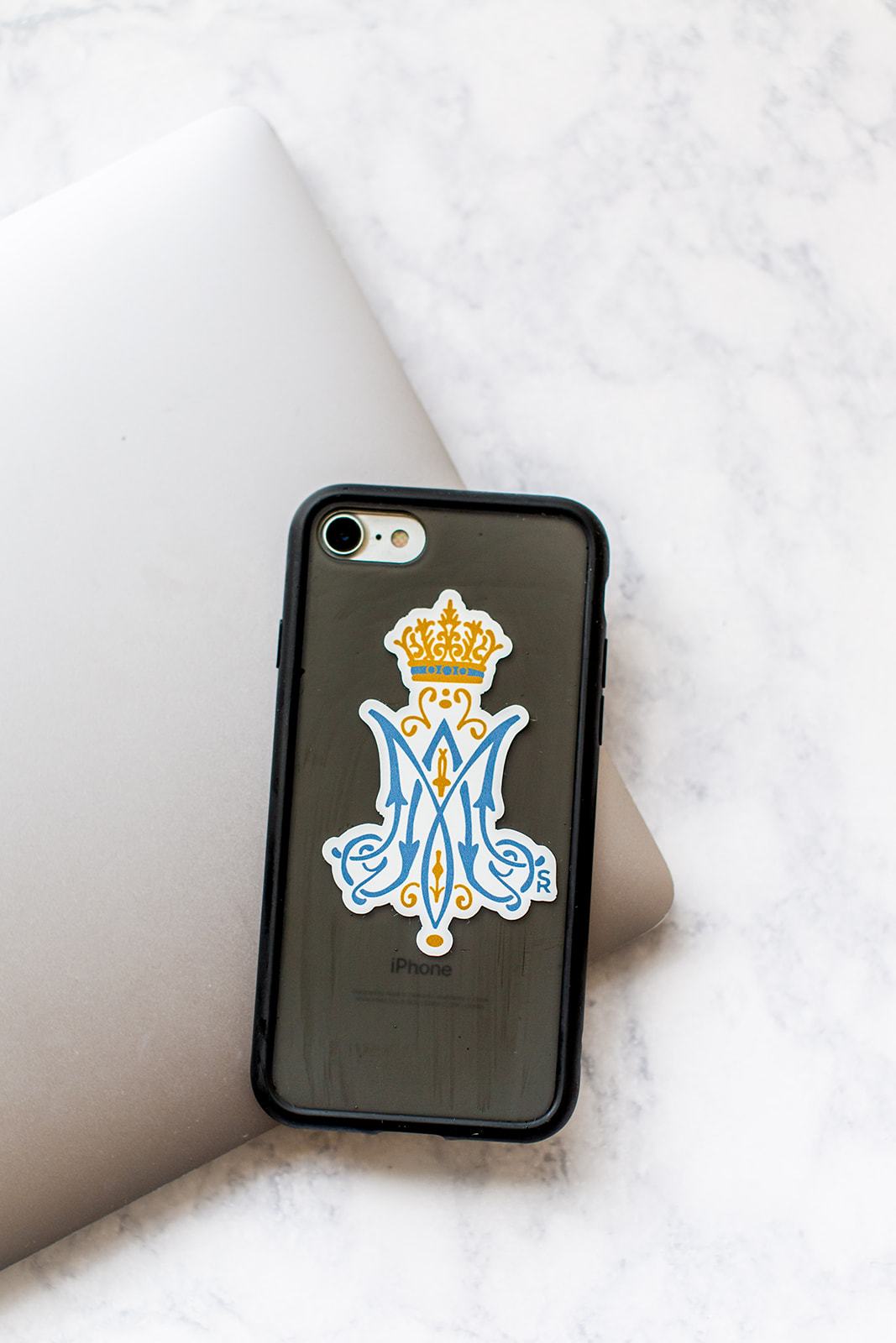 Maria Monogram Sticker Marian Monogram Sticker – Celtic Cove Catholic Bookstore
