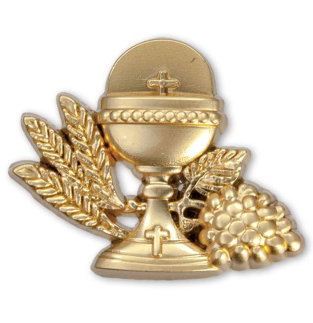 Gold First Communion Pin – Celtic Cove Catholic Bookstore
