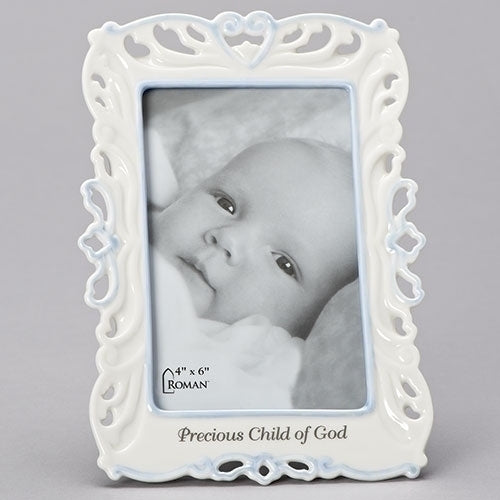 Precious Child of God Photo Frame, Boy, Porcelain 