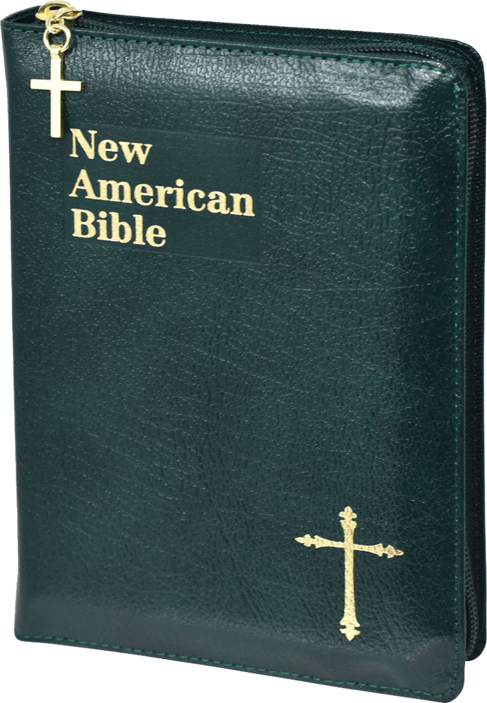St Joseph Edition of the New American Bible Revised Edition, Green Bonded Leather, Zipper Close